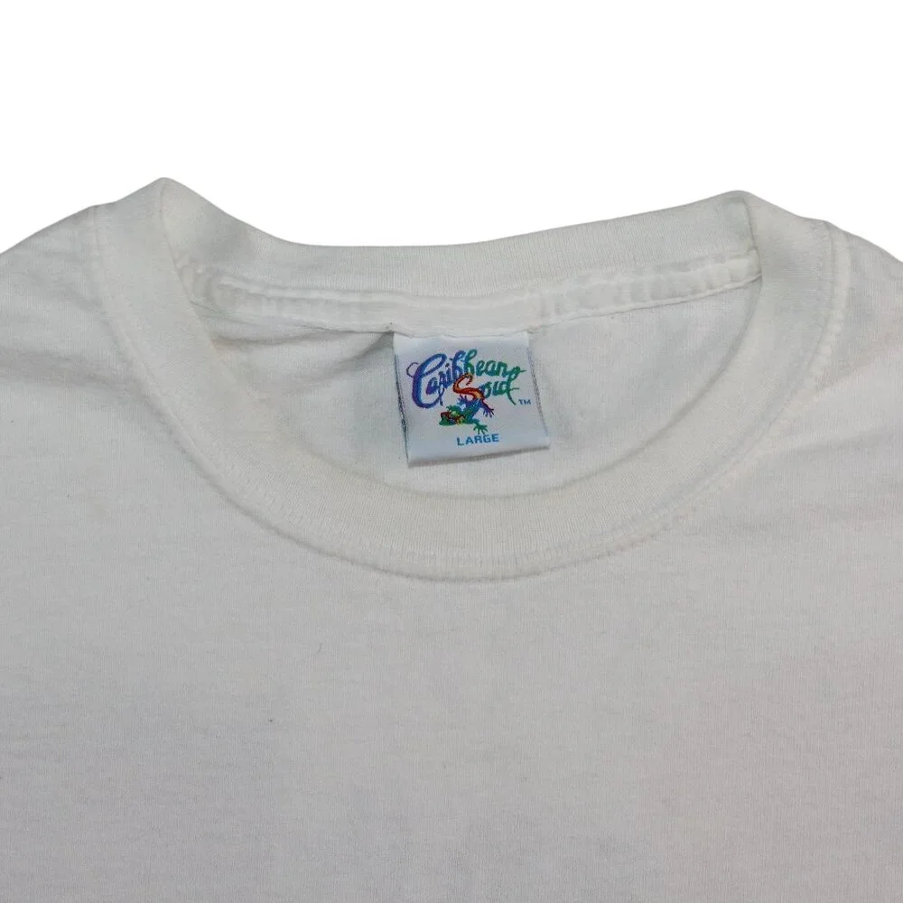 Vintage 2004 Mexico City Beer Guru Brewing Co Large Graphic White T-Shirt Tiki - Picture 9 of 14